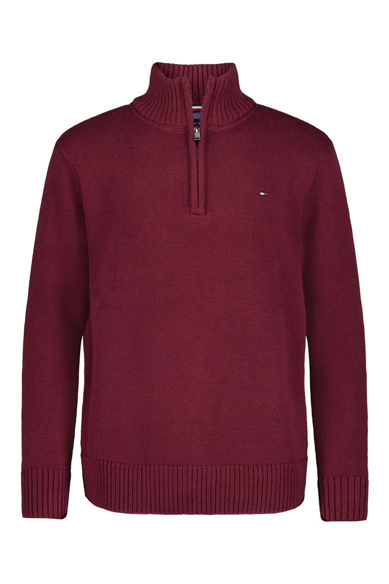 Kids' Quarter Zip Sweater, Main, color, ZINFANDEL