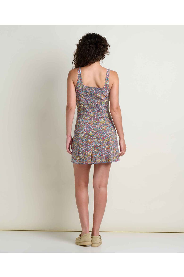 Sunkissed Tank Godet Dress, Alternate, color, Pacific Blue Print