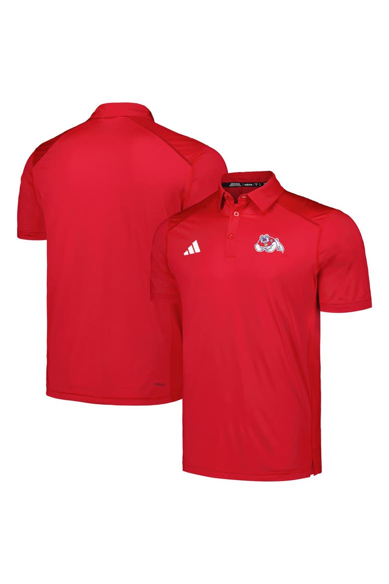 Men's adidas Red Fresno State Bulldogs Classic AEROREADY Polo, Main, color, Red