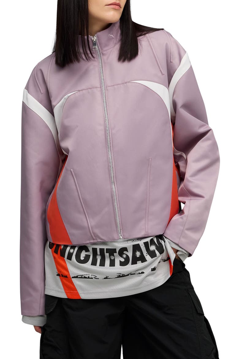 Nine to Five Zip Jacket, Main, color, PLUM JAM