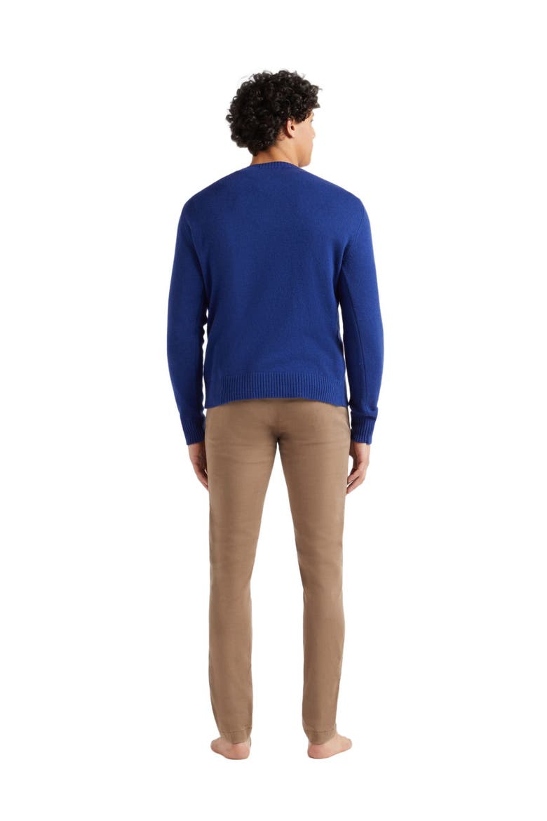 Men's Wool Cashmere Turtle Sweater, Alternate, color, PURPLE BLUE