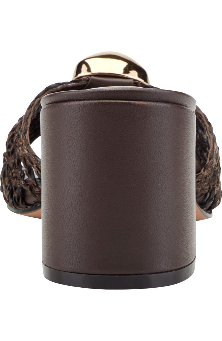 Marc Fisher LTD Farrel Embellished Square Toe Slide Sandal, Alternate, color, Dark Brown