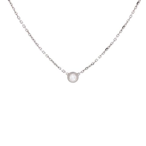 Cartier D'Amour Pendant Necklace 18K White Gold and Diamond XS