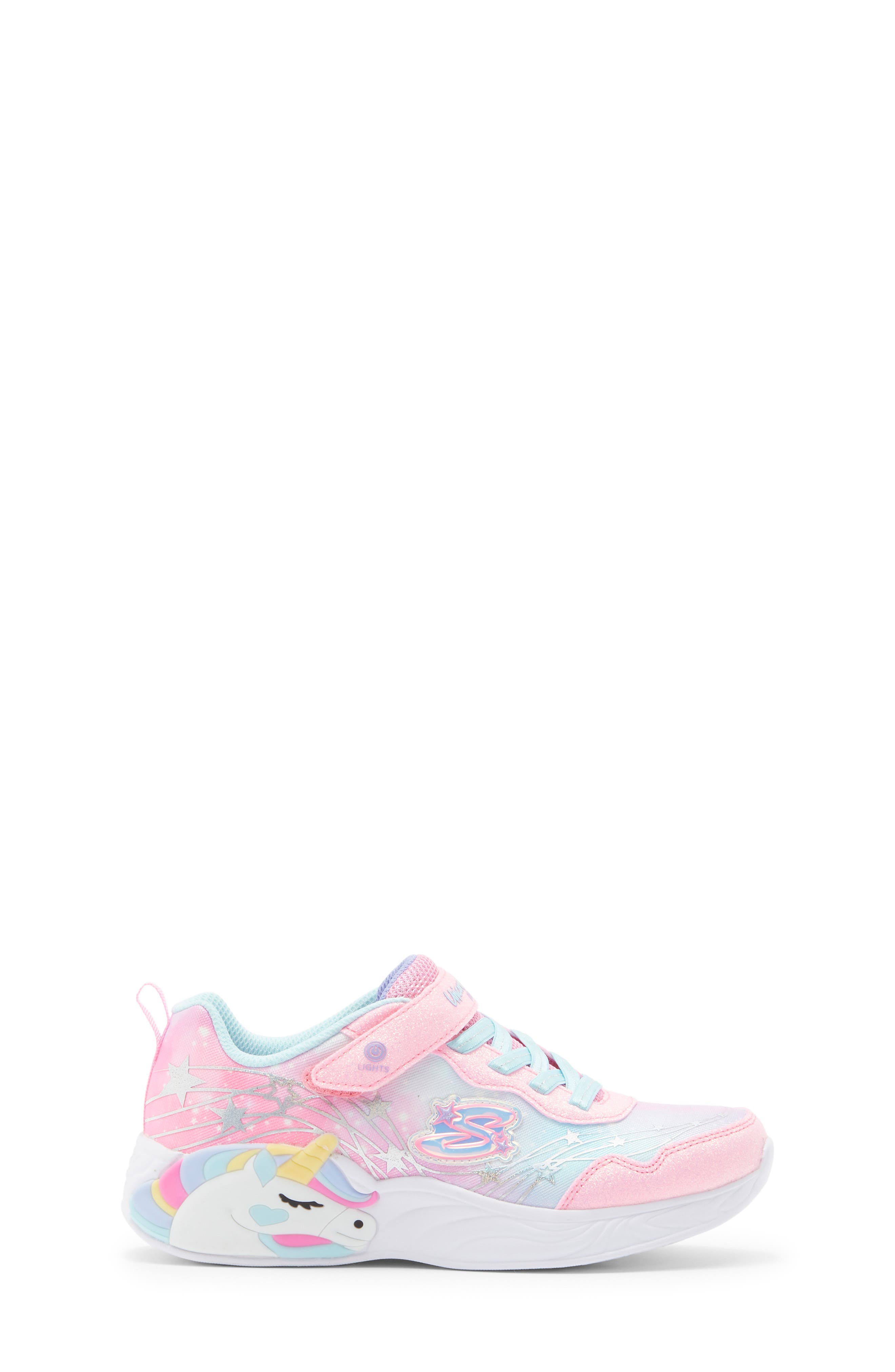 SKECHERS Kids' Unicorn Dreams Sneaker, Alternate, color, Pink Turquoise