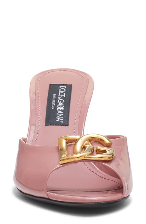 Dolce & Gabbana Sabot Keira In Pelle Rosa Donna In Rosa