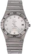 Pre-Owned Omega Constellation Co-Axial Chronometer Automatic Watch Stainless Steel with Diamond Markers 35