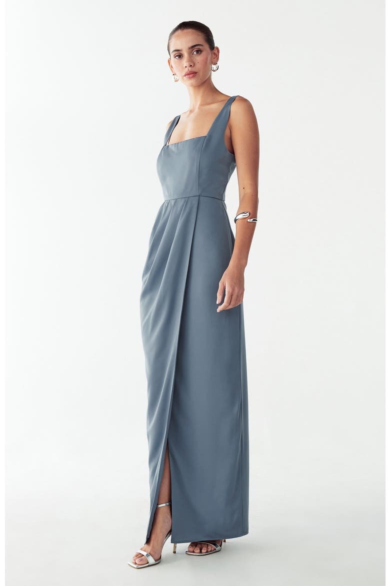 Akron Maxi Dress, Alternate, color, Petrol Blue