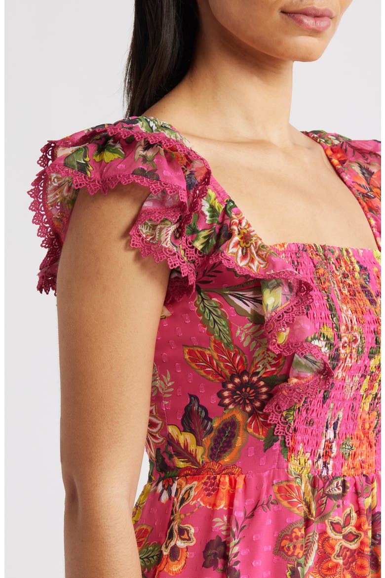 Floral Midi Sundress, Alternate, color, PINK MULTI