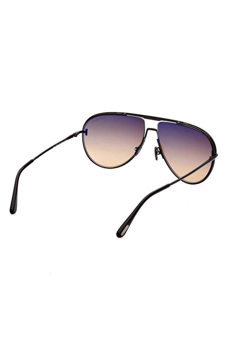 TOM FORD Theo 60mm Gradient Pilot Sunglasses, Alternate, color,