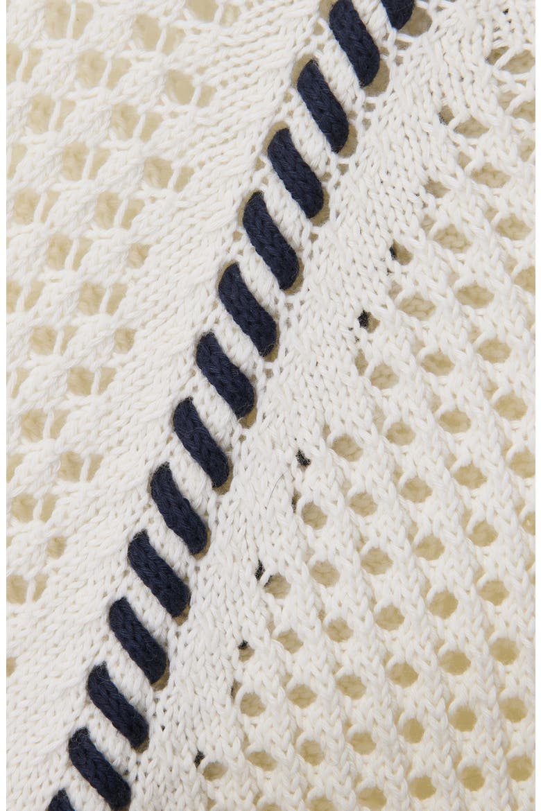 Tides High Whipstitch Open Knit Sweater, Alternate, color, LILY WHITE