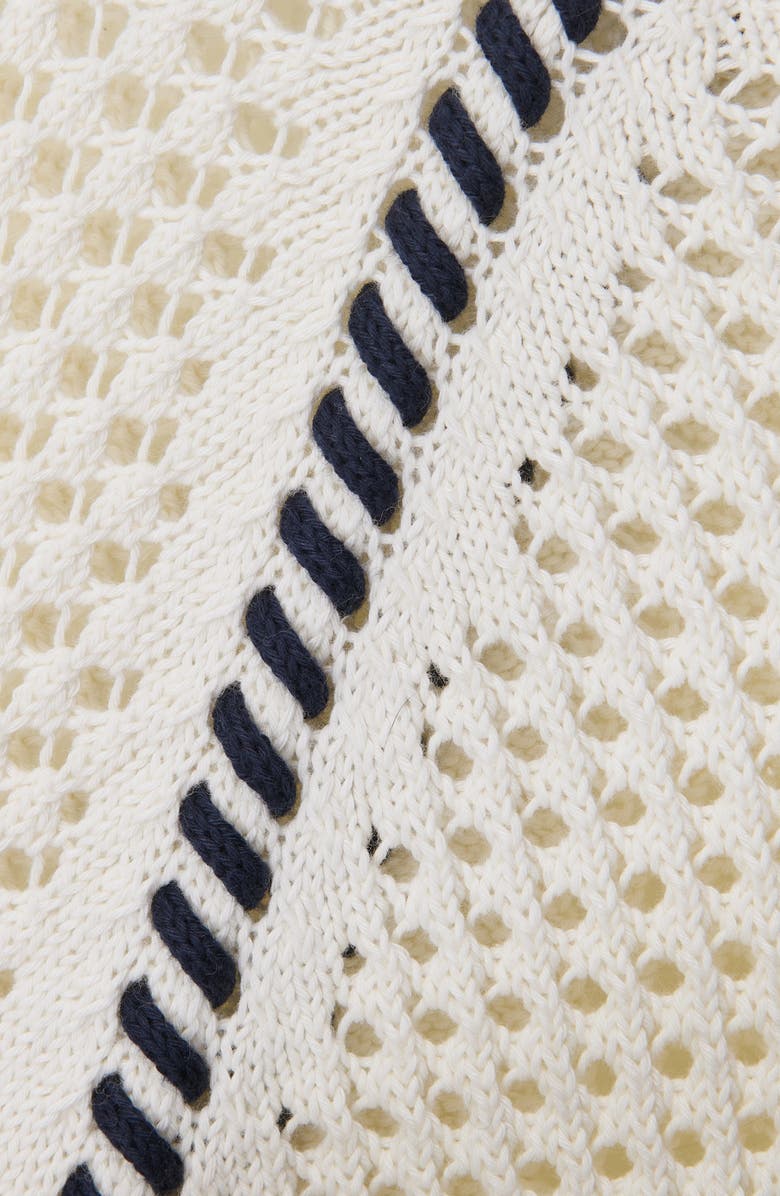 Sweaty Betty Tides High Whipstitch Open Knit Sweater, Alternate, color, Lily White