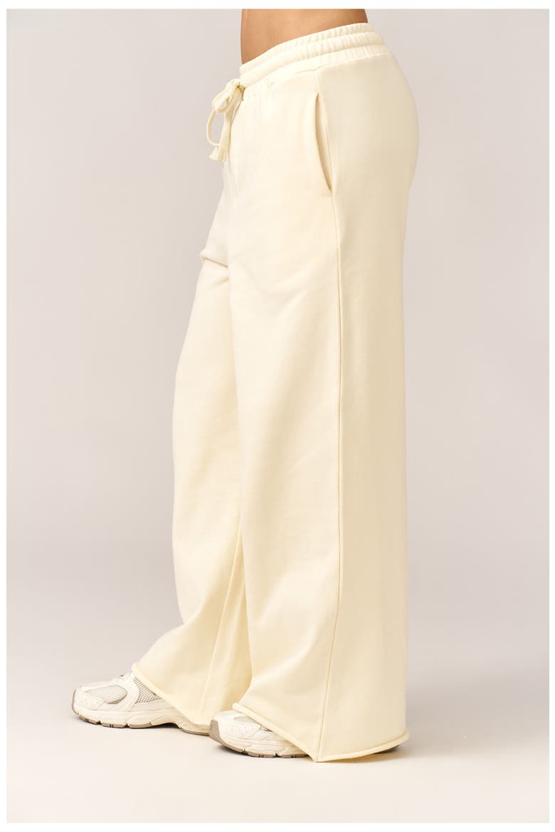 Cozy Coast Airport Wide Leg Sweatpants, Alternate, color, Cream