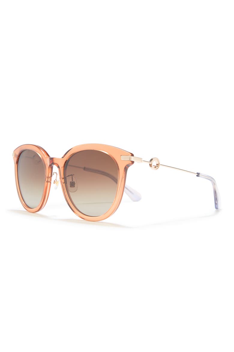 keesey 53mm gradient cat eye sunglasses, Alternate, color, BROWN / BROWN GRAD POLAR