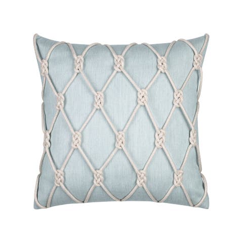 Latticework Hand-Knotted Indoor & Outdoor Woven Accent Pillow & Insert