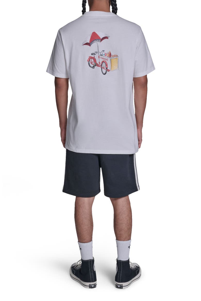 Hotdog Cart Tee, Alternate, color, WHITE