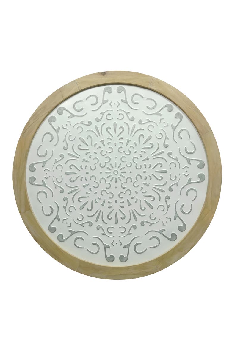 Round Wall Art, Main, color, White