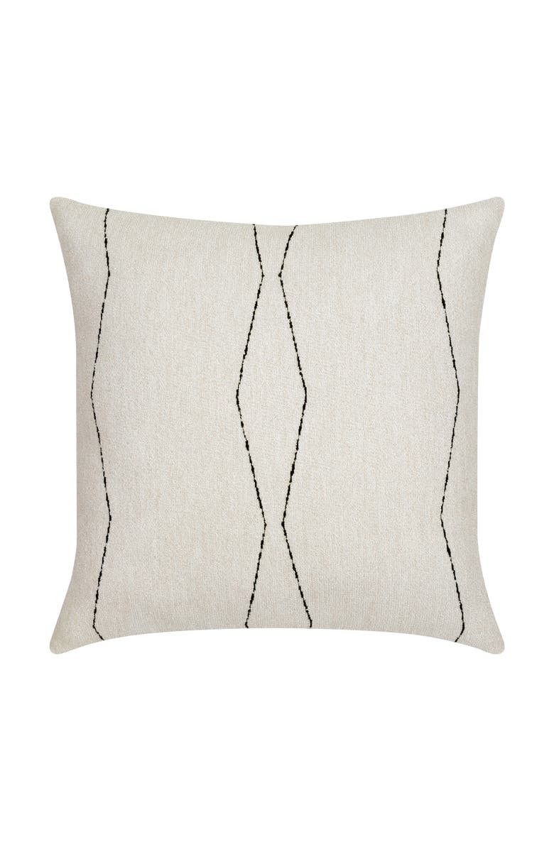 Elaine Smith Oblique Ebony Textured Indoor & Outdoor Woven Accent Pillow, Main, color, Ebony
