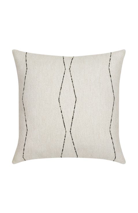 Oblique Ebony Textured Indoor & Outdoor Woven Accent Pillow