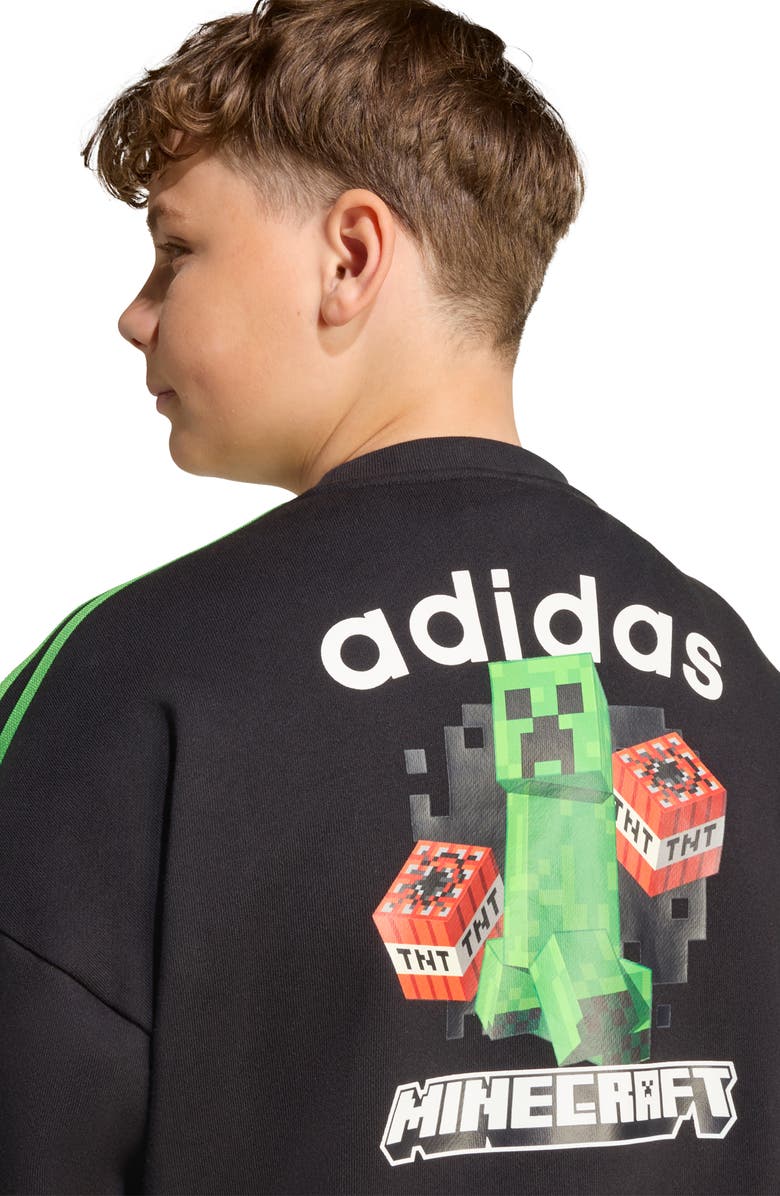 adidas Originals x Minecraft<sup>®</sup> Kids' Crewneck Sweatshirt, Alternate, color,