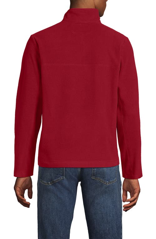 Lands' End Anyweather Fleece Quarter Zip Pullover In Red