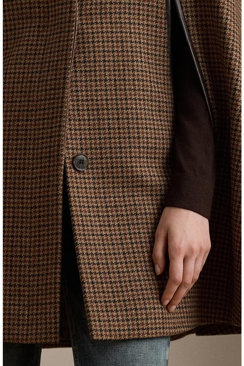 Houndstooth Wool Blend Cape, Alternate, color, LEGACY CHECK