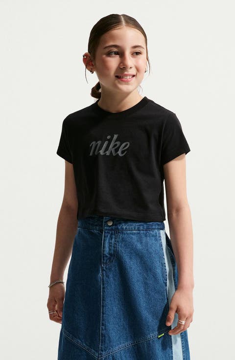 Kids' Sportswear Cotton Crop T-Shirt