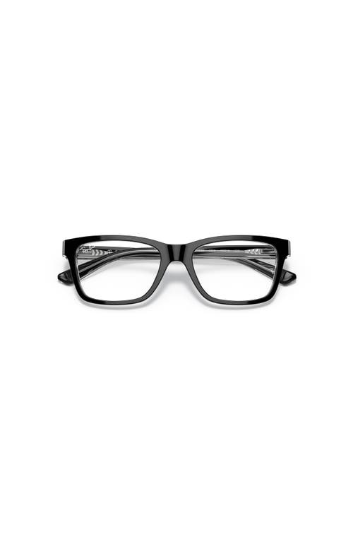 Ray Ban Ray-ban 48mm Square Optical Glasses In Black