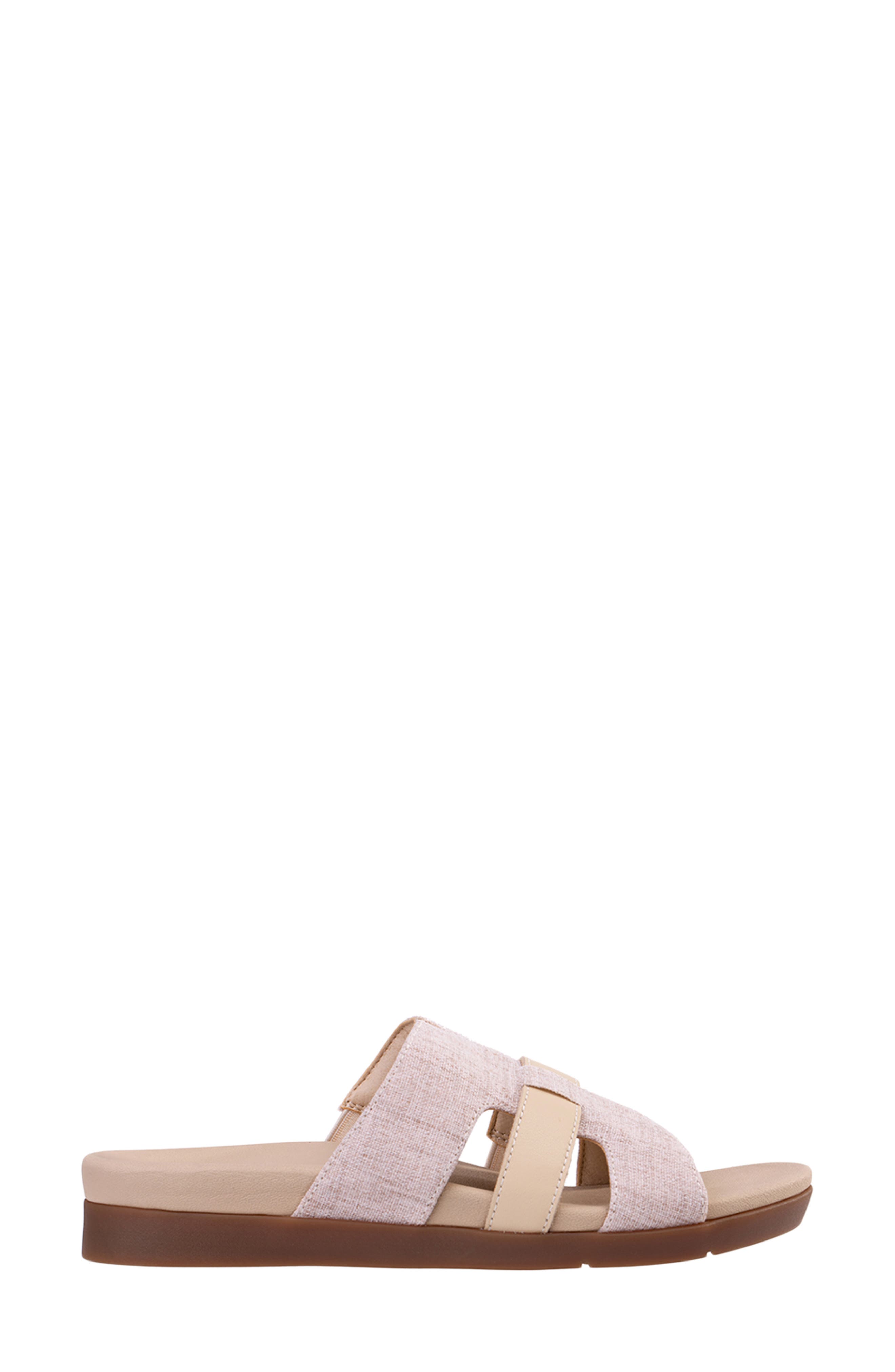 Lisbon Slide Sandal, Alternate, color, LINEN