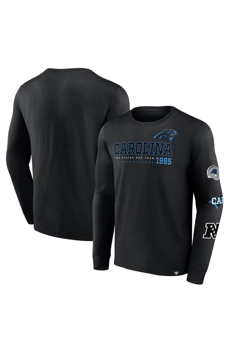 FANATICS Men's Fanatics Branded Black Carolina Panthers High Whip Pitcher Long Sleeve T-Shirt, Alternate, color,