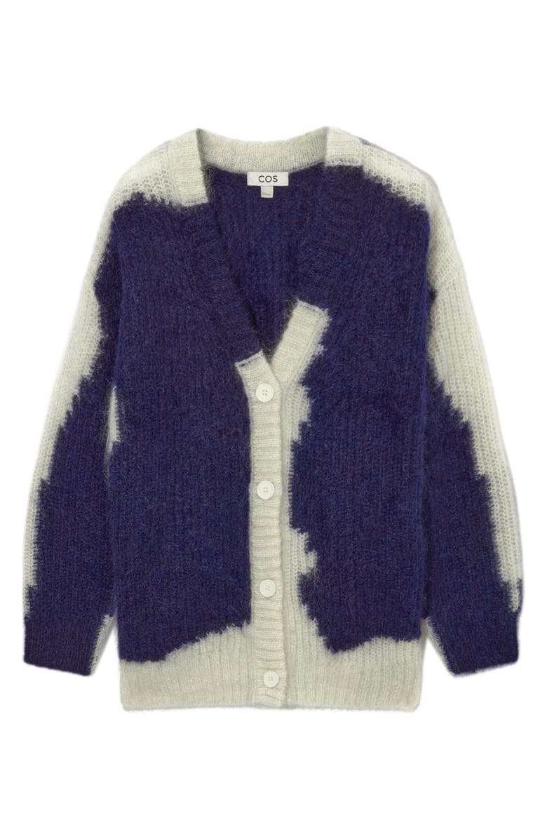COS Oversize Mohair & Merino Wool V-Neck Sweater, Alternate, color,