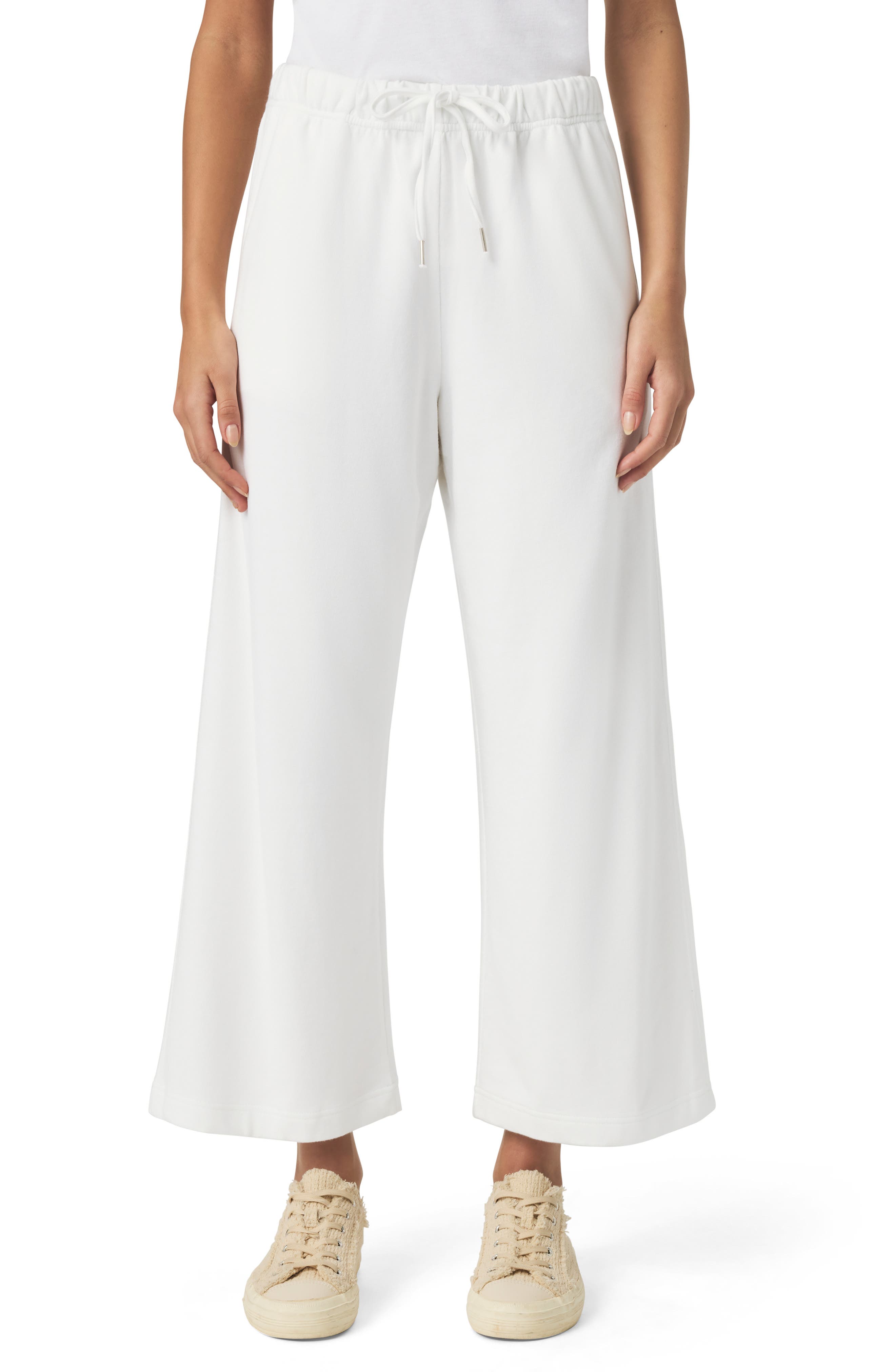 Splendid Hayden Terry Cloth Crop Wide Leg Pants