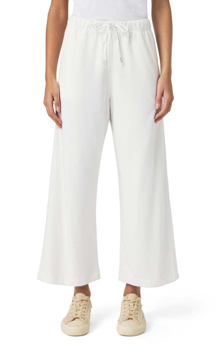 Splendid Hayden Terry Cloth Crop Wide Leg Pants, Main, color, White