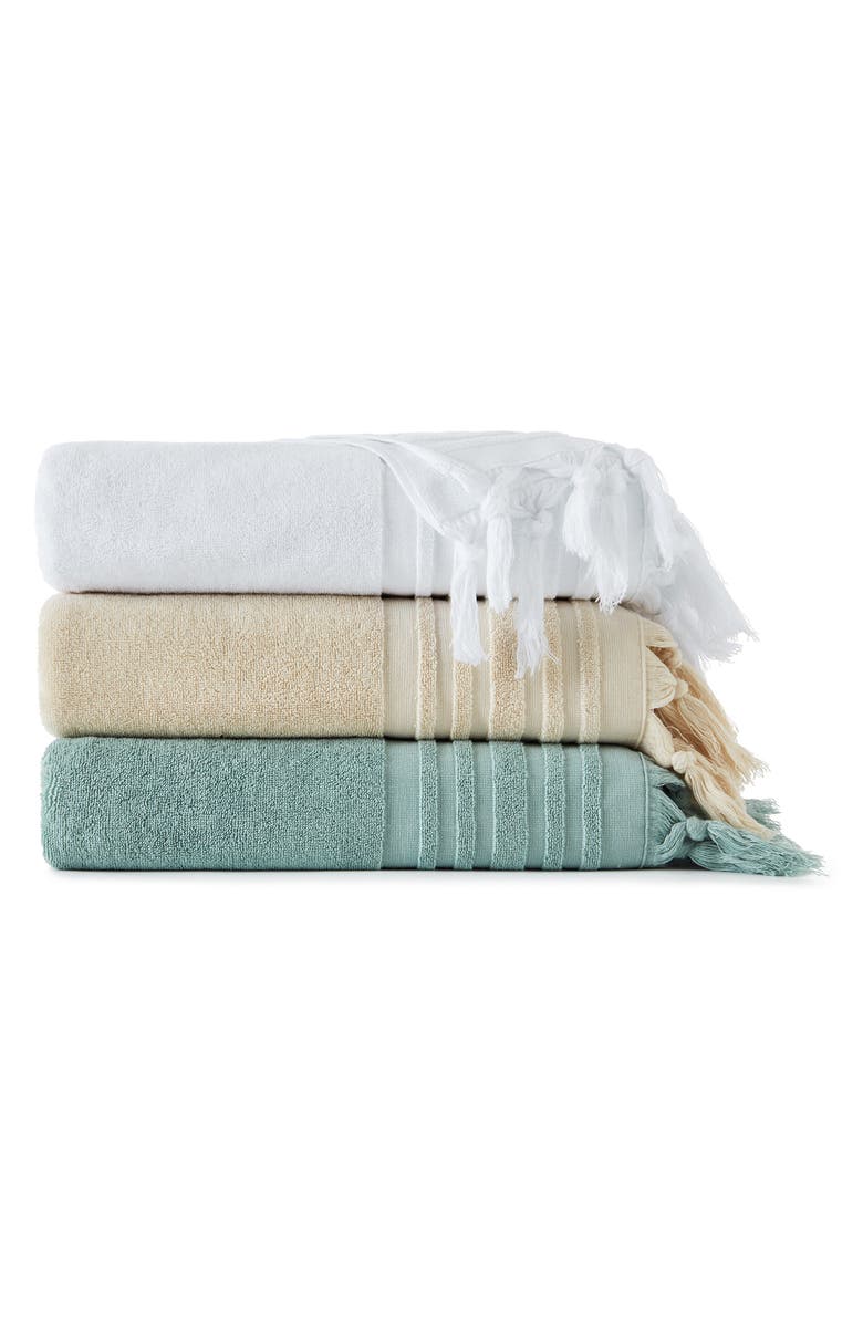 UGG<sup>®</sup> Ava Tied Fringe Hand Towel, Alternate, color,