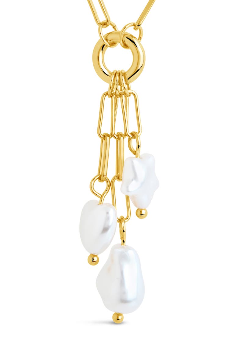 Sabrina Mixed Pearl Charm Necklace, Main, color, GOLD