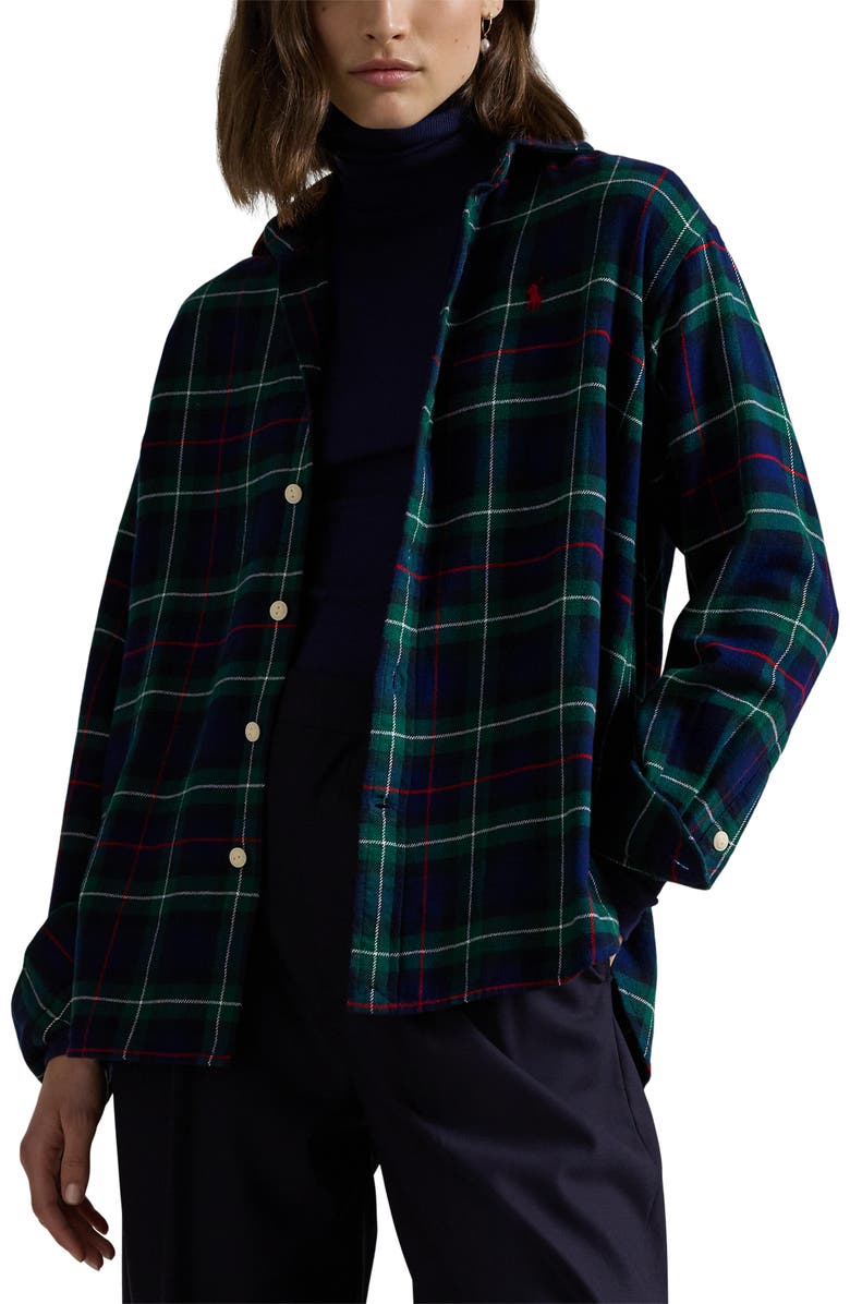 Polo Ralph Lauren Twill Button-Up Top, Main, color, 