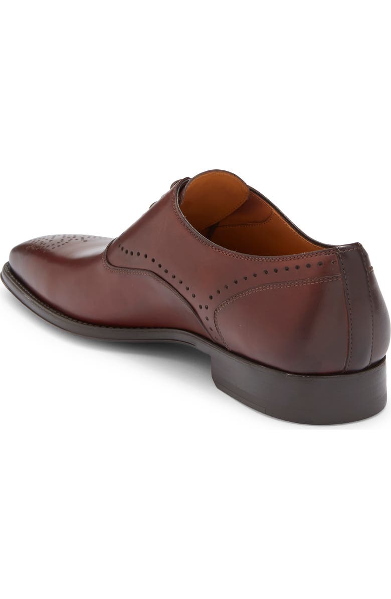 Magnanni Henio Perforated Oxford, Alternate, color, Mid Brown