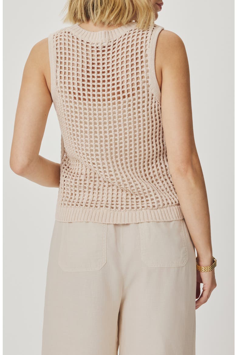 Camellia Open Knit Sleeveless Sweater, Alternate, color, FAWN BEIGE