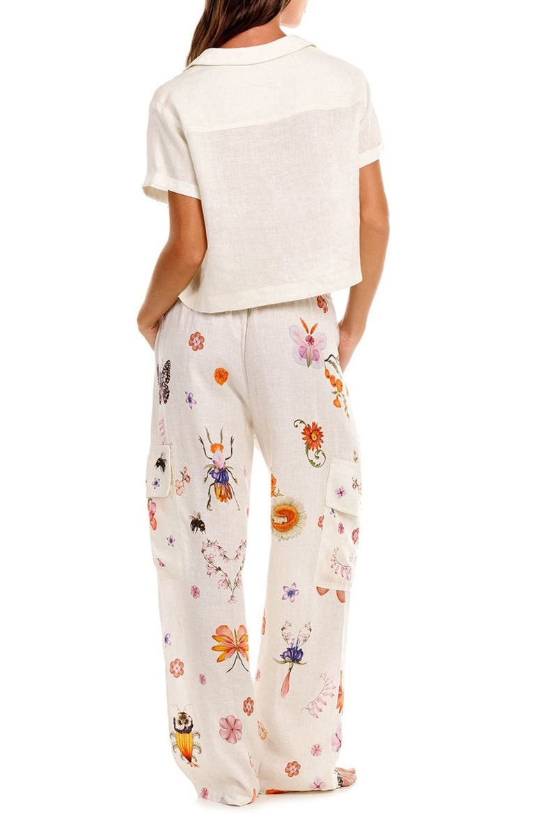 Agua Bendita Vittoria Mbar Crop Cover-Up Shirt, Alternate, color, White