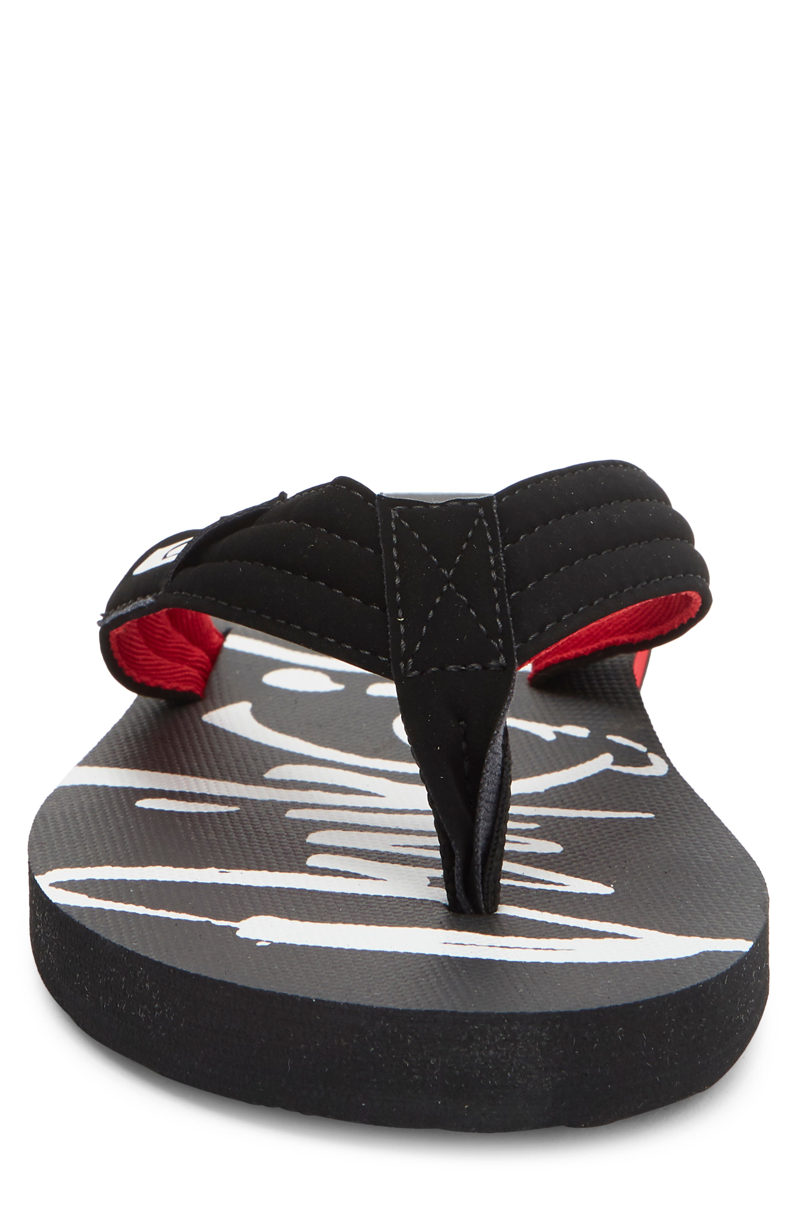 Quiksilver Dune Flip Flop, Alternate, color, Black/ Red