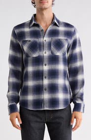 Lucky Brand Mason Plaid Long Sleeve Waffle Shirt