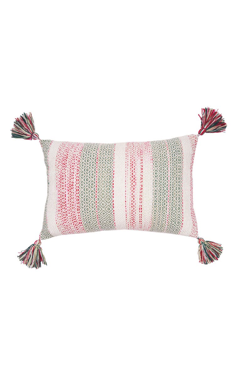 C&F Home Cozy Nordic Christmas Red & Green Accent Pillow, 14" x 22", Main, color, Green