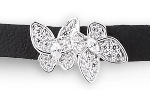 Saachi Pavé Crystal Butterfly Choker Necklace In Black