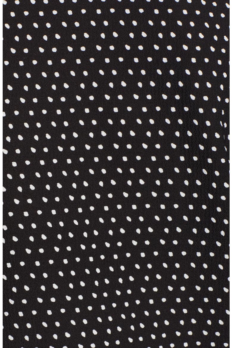 Tie Front Top, Alternate, color, BLACK- WHITE DOT