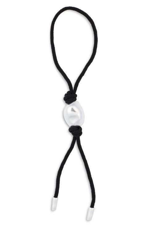 Sculpted Bead Cord Bag Charm