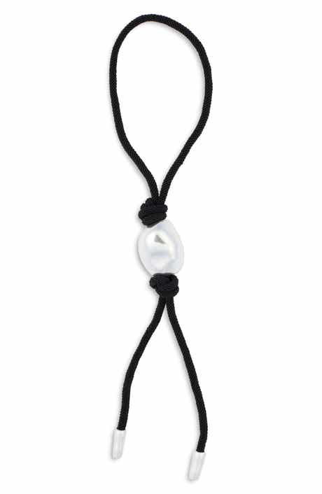 Sculpted Bead Cord Bag Charm