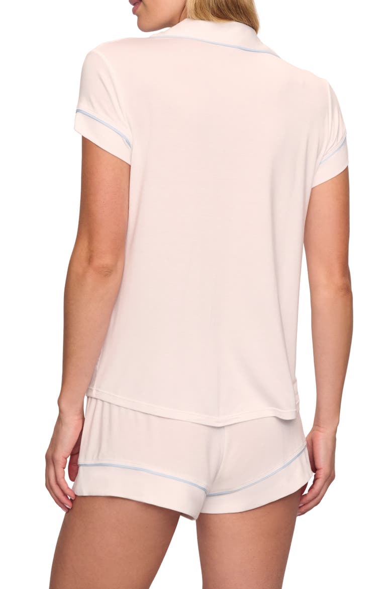 Gisele Short Pajamas, Alternate, color, WHITE/ ICE BLUE