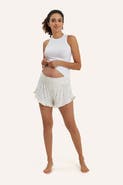 Nom Maternity Fleur Smocked Maternity Shorts