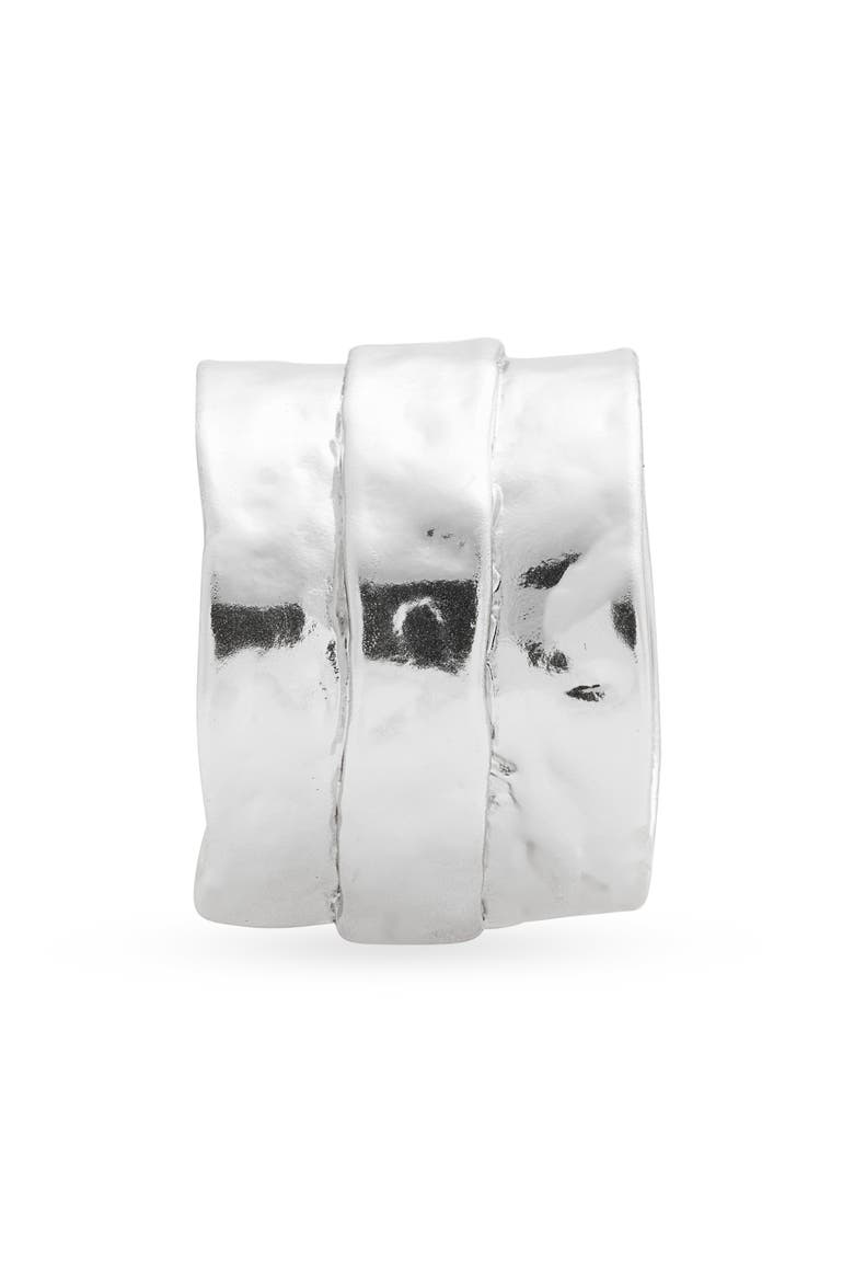 Parchment Textured Ring, Alternate, color, SILVER