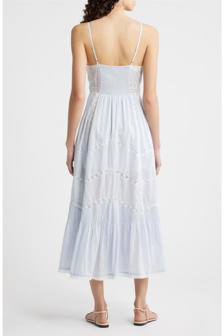 Esilda Lace Trim Cotton Dress, Alternate, color, BABY BLUEBELL