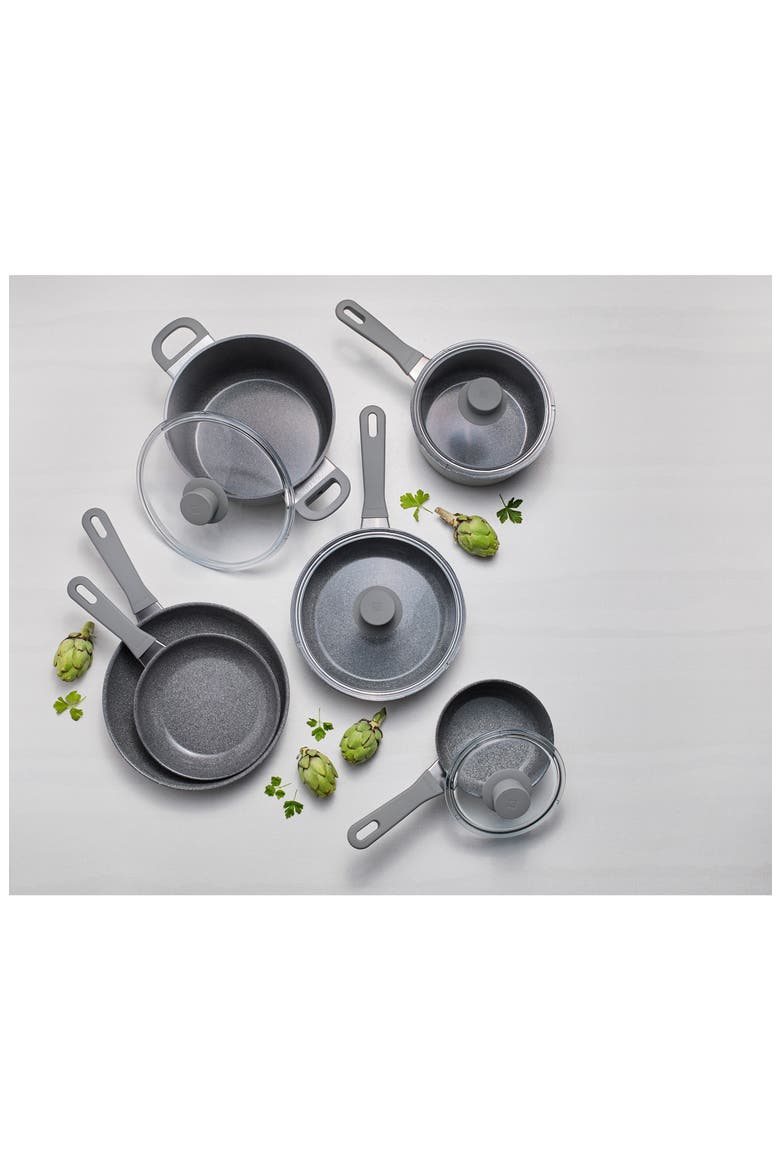 Parma Plus 10-Piece Nonstick Cookware Set, Alternate, color, GREY